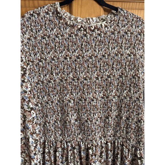 Hayden Los Angeles Dress Womens 3XL Floral Smocked Maxi Boho Plus Size Cottage - Picture 3 of 8